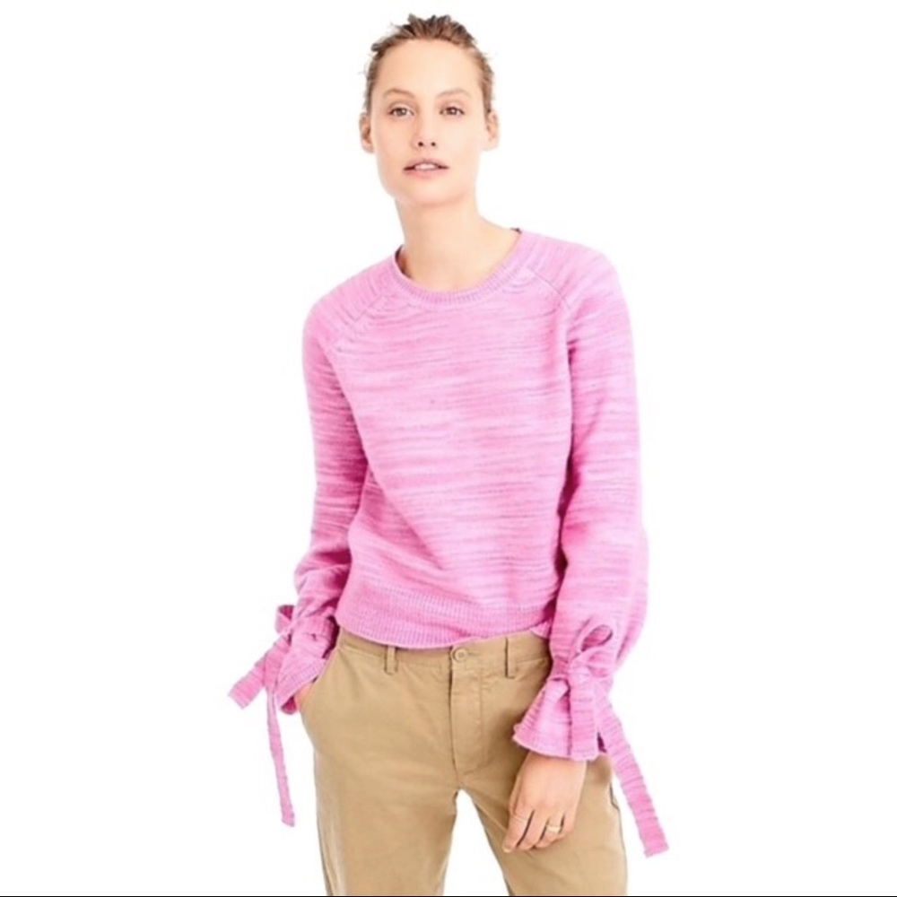 JCREW Sweater With Bow Ties on Sleeve